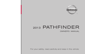 2013 Nissan PathFinder Owner Manual